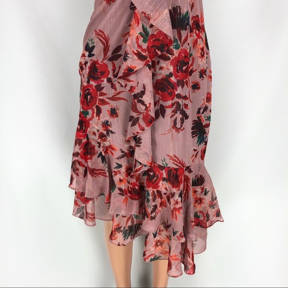 Lovers + Friends Stacy Midi Dress Holiday Floral - Picture 4 of 13